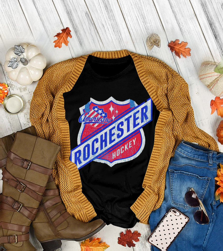 Rochester Americans Hockey Shield Badge T-Shirt