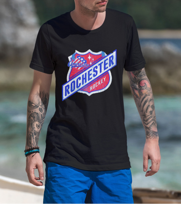 Rochester Americans Hockey Shield Badge T-Shirt