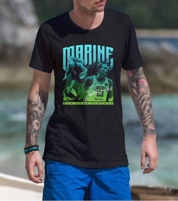 Marine Johannes New York Liberty Signature Jersey Number 23 Webu Basketball T-Shirt