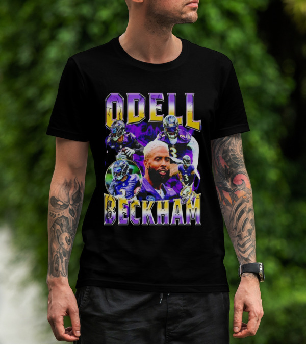 Odell Beckham Jr Baltimore Ravens Football Player Highlights T-Shirt