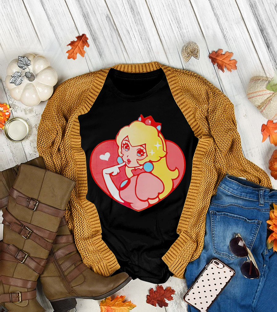Jivke Princess Peach Heart T-Shirt