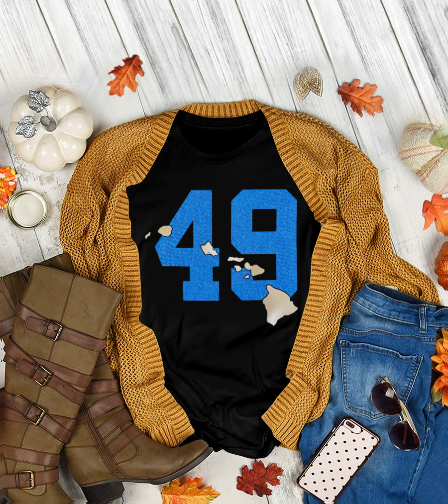 Frankie Luvu 49 Carolina Panthers Hawaii Islands T-Shirt