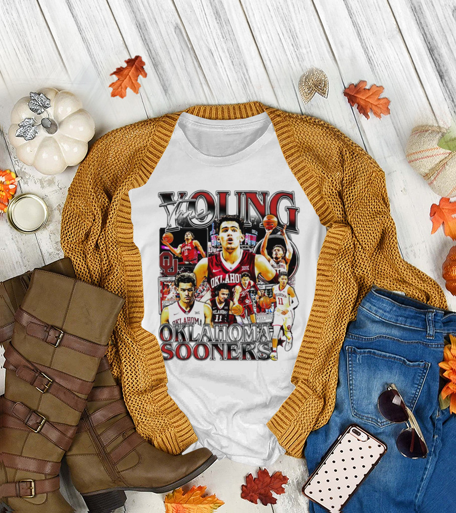 Trae Young Oklahoma Sooners Basketball Highlights Collage T-Shirt