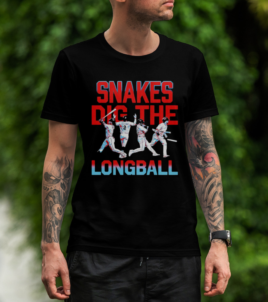 Arizona Diamondbacks Snakes Dig The Longball Players Graphics T-Shirt
