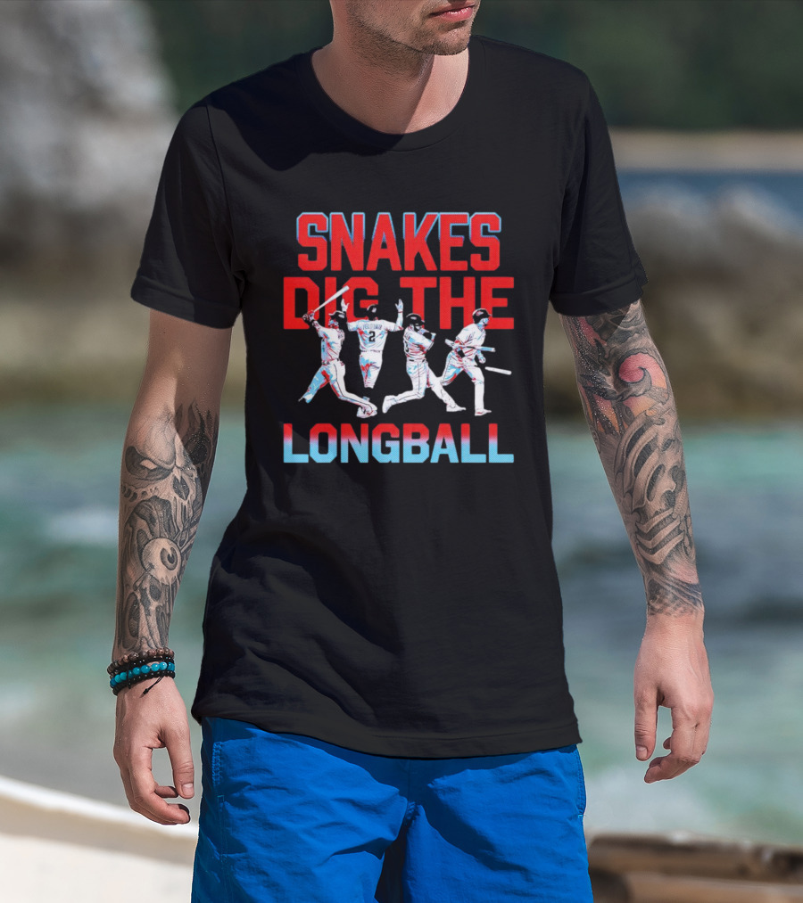 Arizona Diamondbacks Snakes Dig The Longball Players Graphics T-Shirt