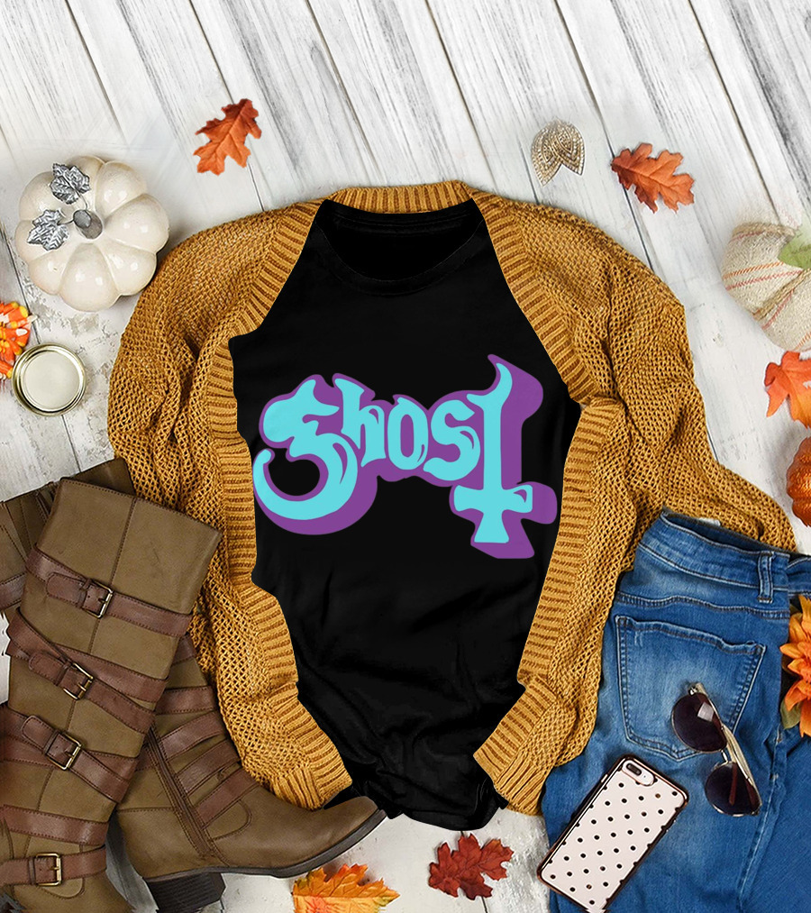Ghost Purple Teal 70s T-Shirt