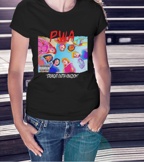 PWA Princess Straight Outta Kingdom Parental Advisory T-Shirt