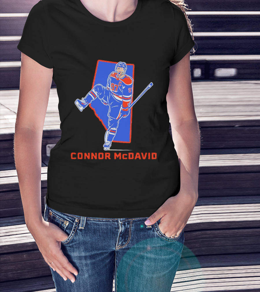Connor McDavid 97 Edmonton Oilers Province Alberta Hockey Star T-Shirt