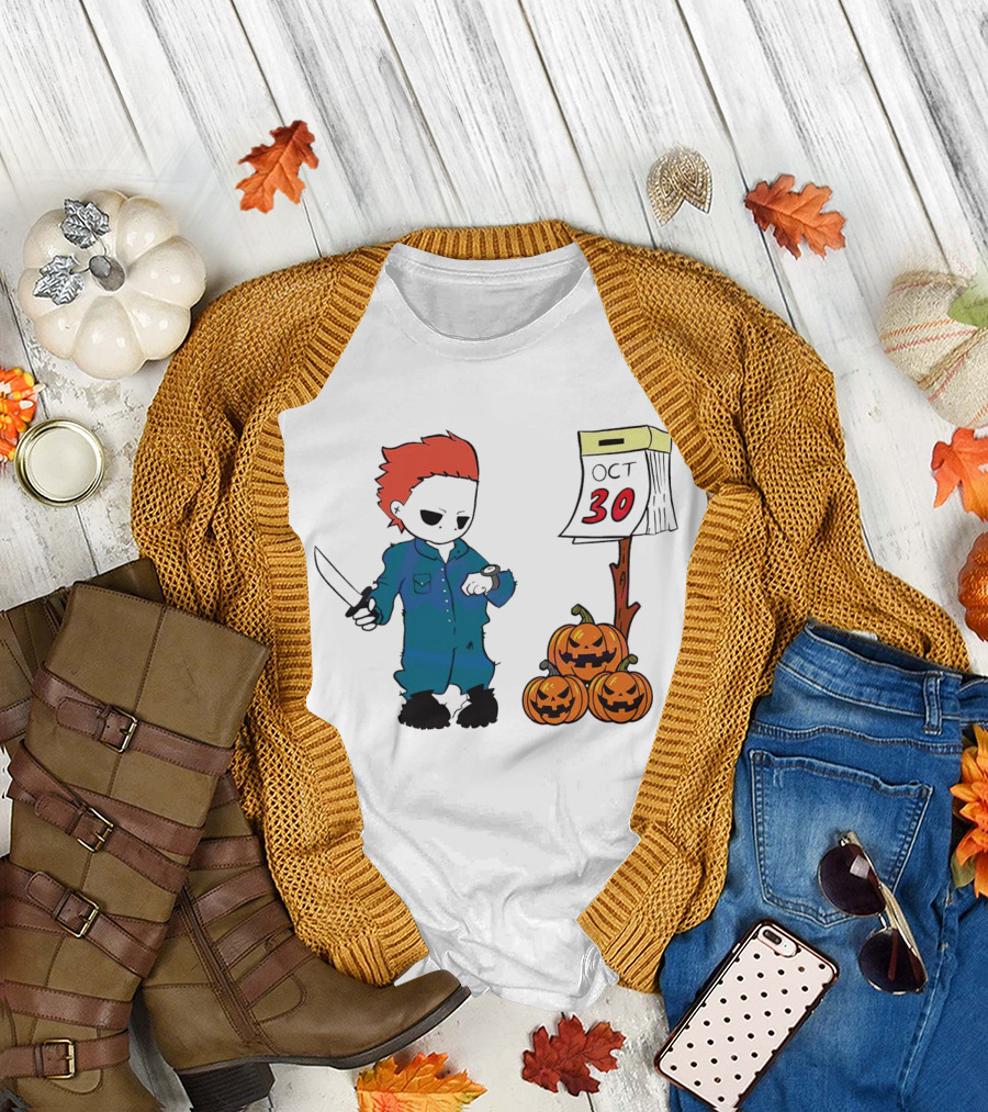Michael Myers Halloween October 30 Pumpkins T-Shirt