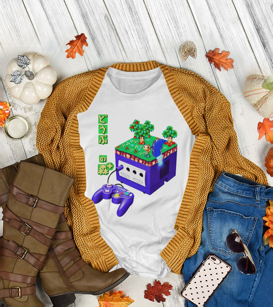Animal Crossing Dobutsu no Mori Plus GameCube Japanese Nintendo T-Shirt