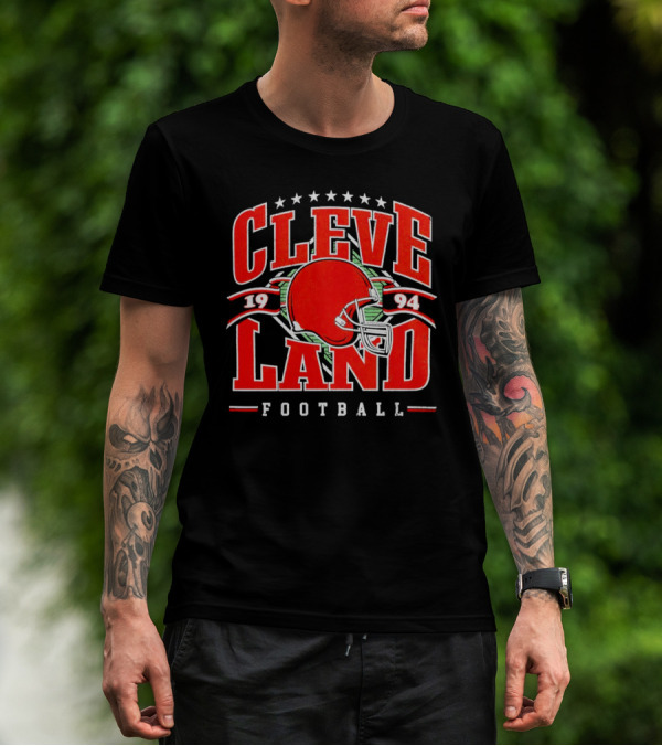 Cleveland 1994 Football Helmet Vintage Browns T-Shirt