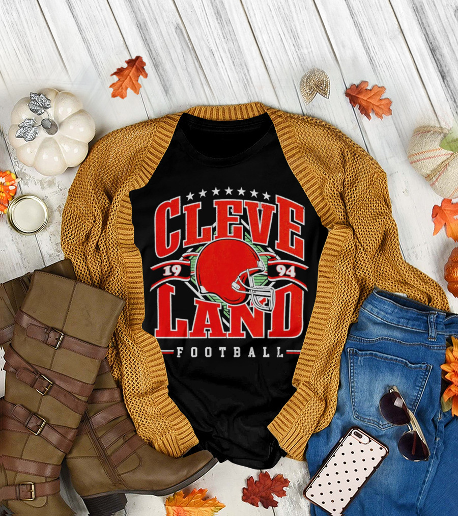 Cleveland 1994 Football Helmet Vintage Browns T-Shirt