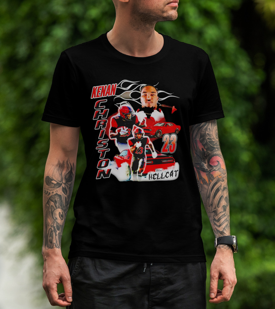 Kenan Christon 23 San Diego State Aztecs Hellcat Football And Sports Car T-Shirt