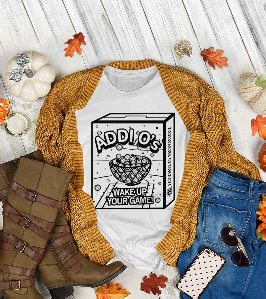 Addi O’s Wake Up Your Game Addison O’Grady Basketball Cereal Box T-Shirt