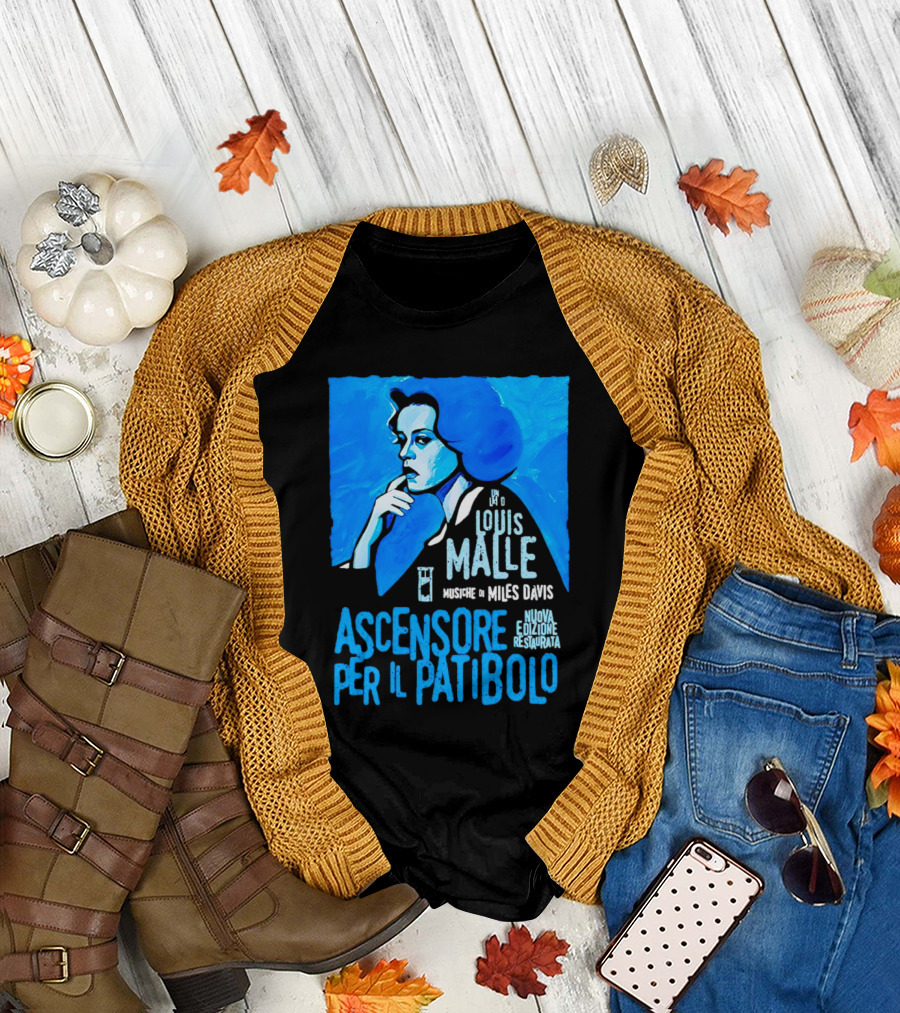 Louis Malle Musiche di Miles Davis Ascensore per il Patibolo Nuova Edizione Restaurata T-Shirt