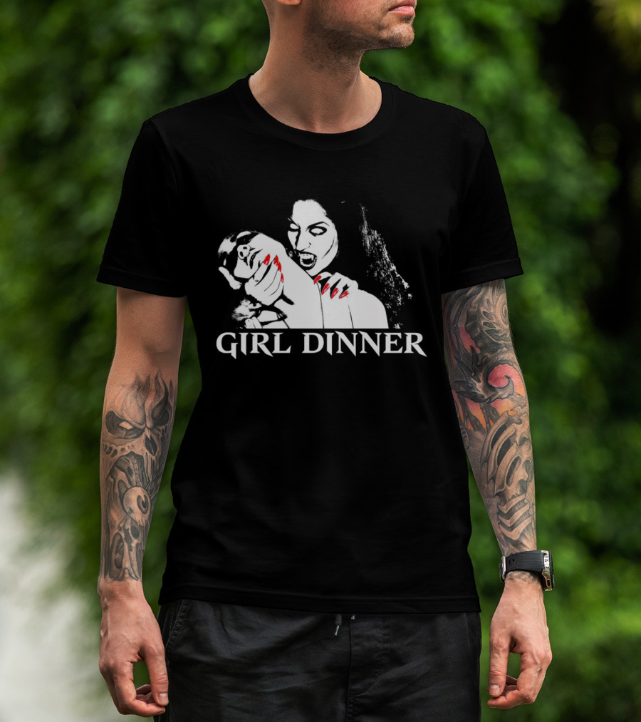 Girl Dinner Vampire Gothic Horror Aesthetic T-Shirt