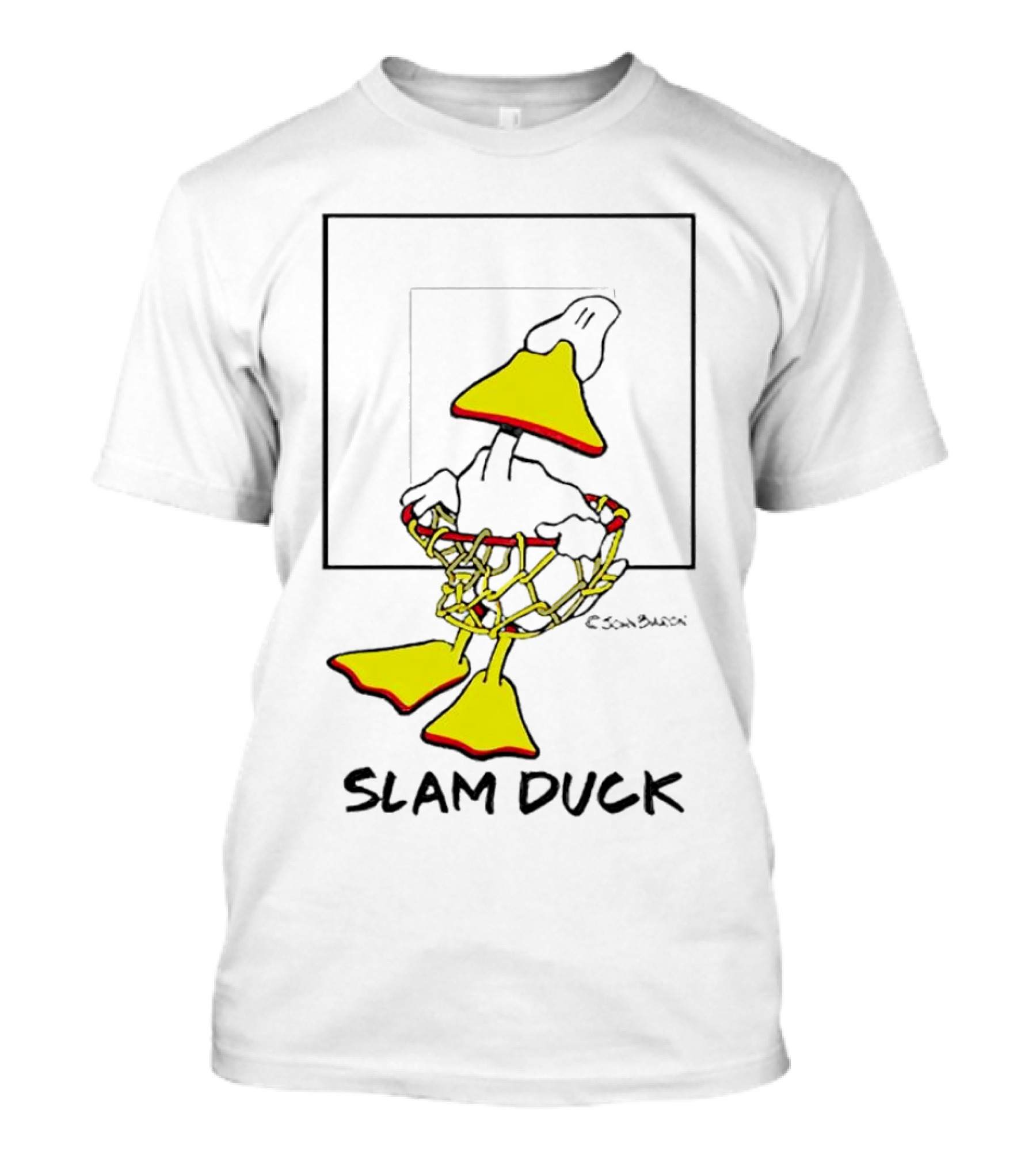 John Baron Slam Duck Basketball Humor T-Shirt
