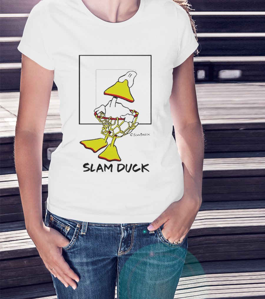 John Baron Slam Duck Basketball Humor T-Shirt