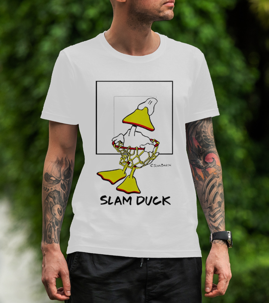 John Baron Slam Duck Basketball Humor T-Shirt