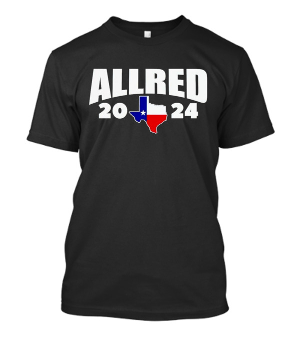 Allred 2024 Texas Map Red White Blue T-Shirt