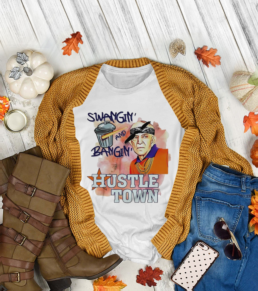 Swangin’ and Bangin’ Hustle Town Houston Astros Mattress Mack T-Shirt
