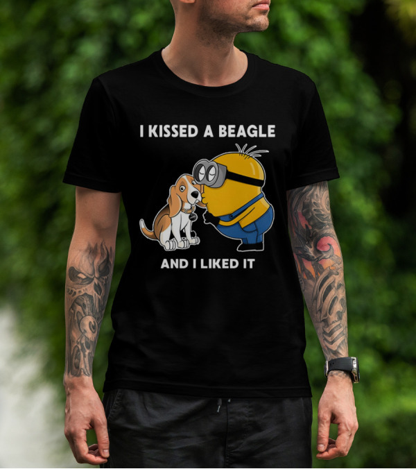 I Kissed A Beagle And I Liked It Minion Beagle Interaction T-Shirt