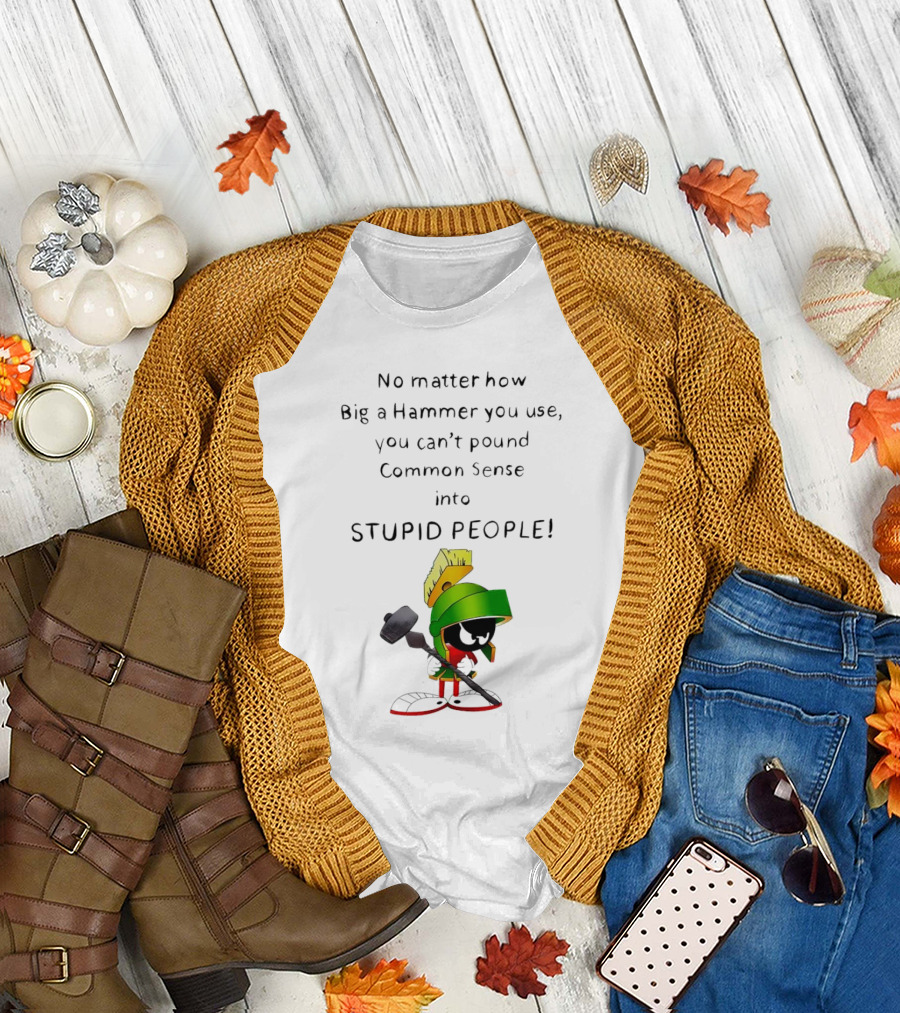 No Matter How Big a Hammer You Use, You Can't Pound Common Sense into Stupid People T-Shirt