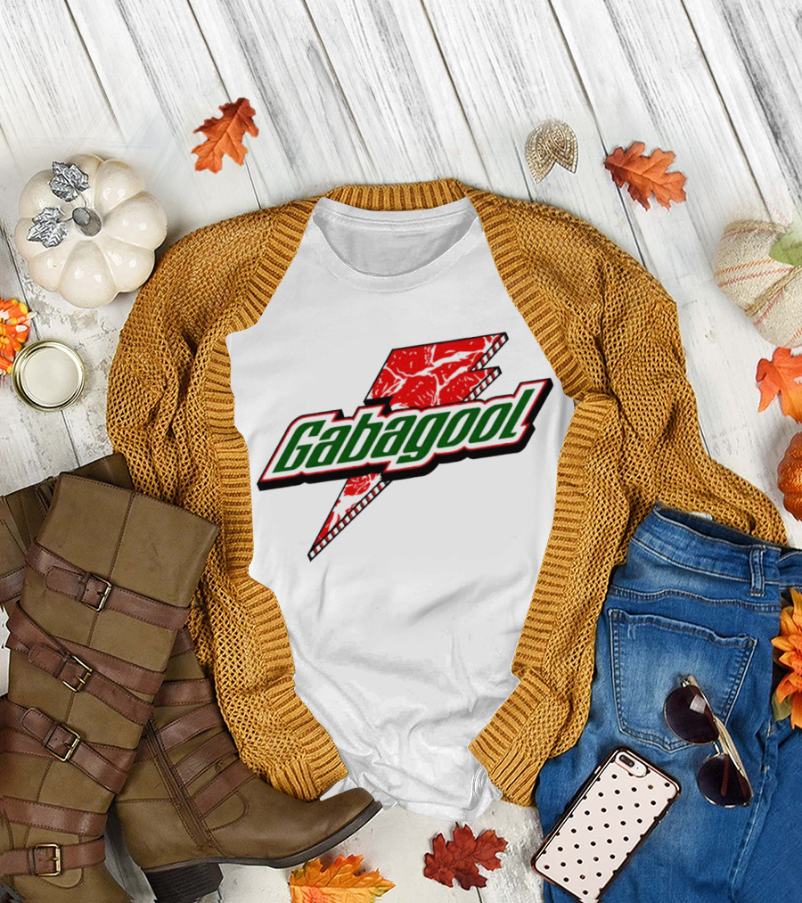 Gabagool Meat Lightning Bolt Red Green T-Shirt