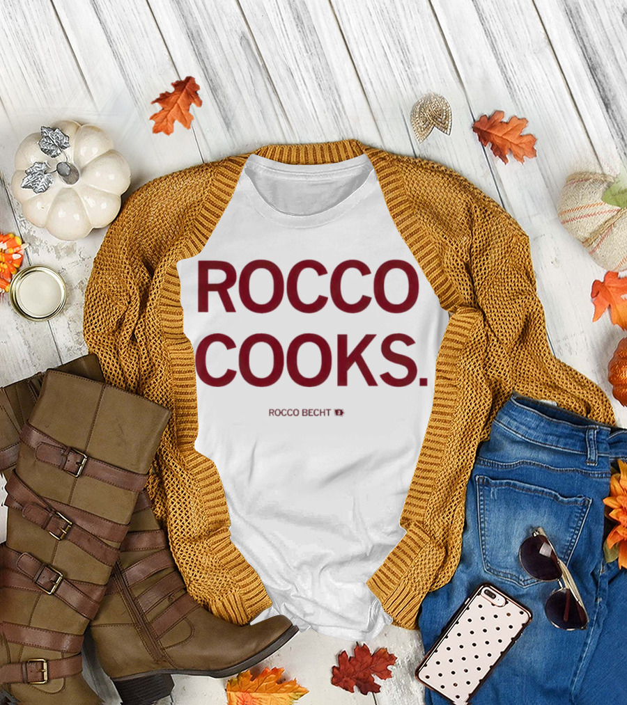 Rocco Cooks Rocco Becht Football T-Shirt