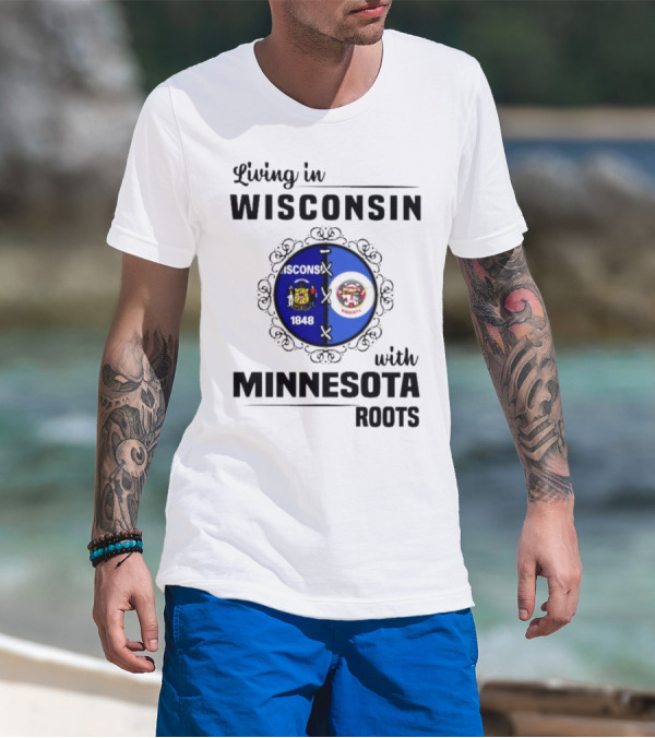 Wisconsin Pride Minnesota Roots United State Crests T-Shirt