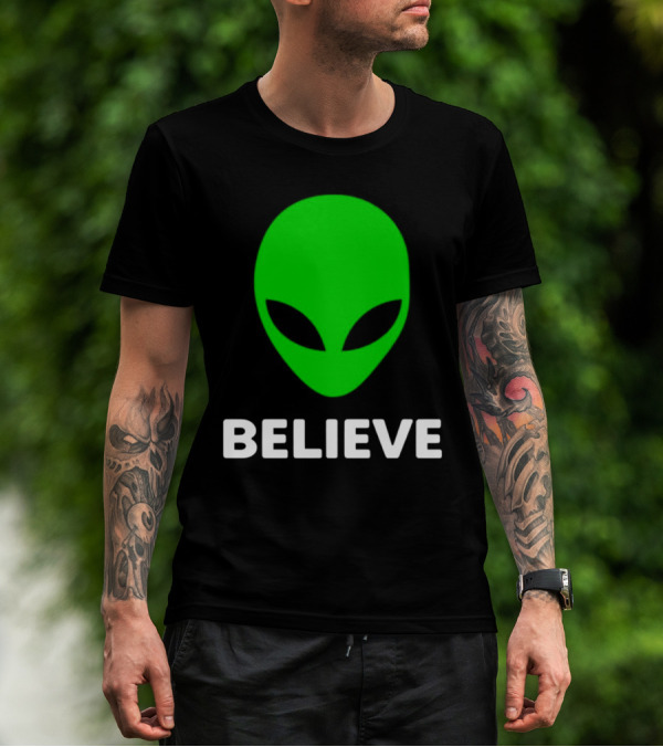 Believe Alien Green T-Shirt