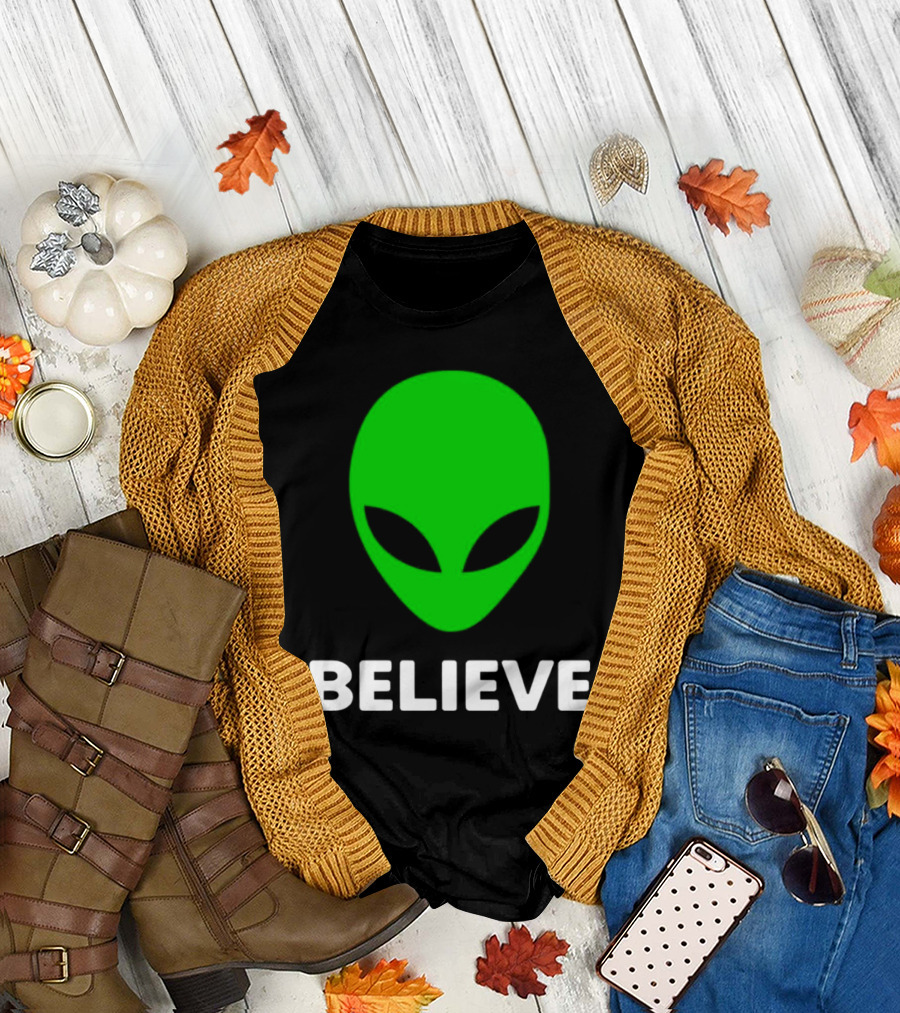 Believe Alien Green T-Shirt