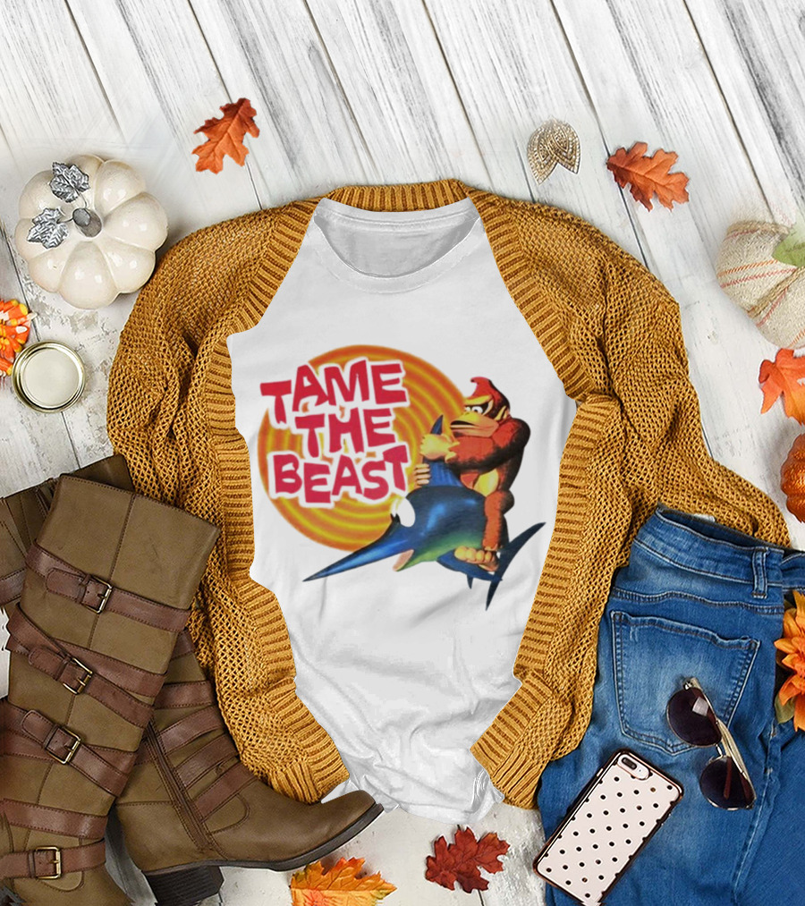 Tame The Beast Donkey Kong Riding Swordfish T-Shirt