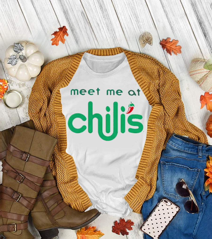 Meet Me at Chili’s Neon Logo with Chili Pepper T-Shirt