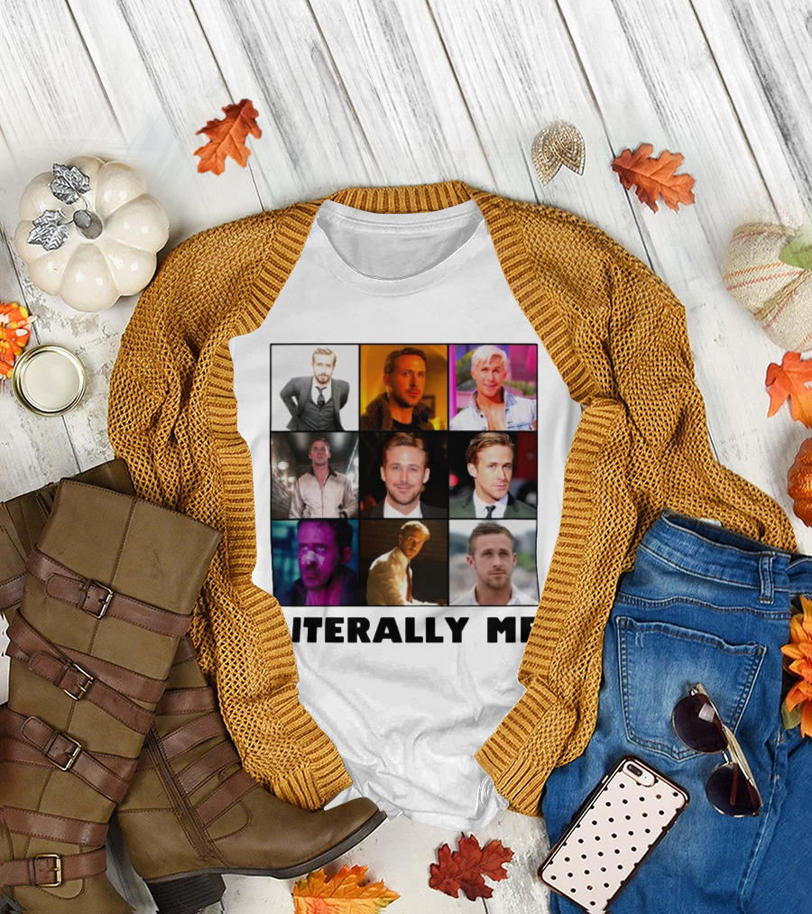 Ryan Gosling Literally Me Nine Image Collage T-Shirt