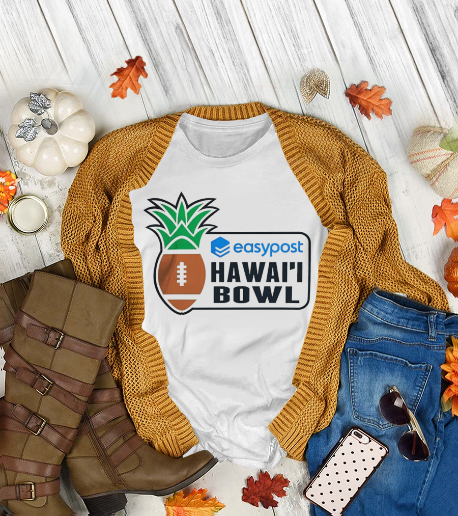 Easypost Hawai’i Bowl Pineapple Football T-Shirt