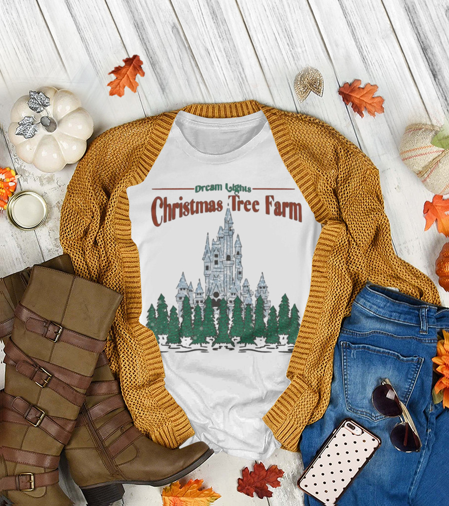 Dream Lights Christmas Tree Farm Castle T-Shirt