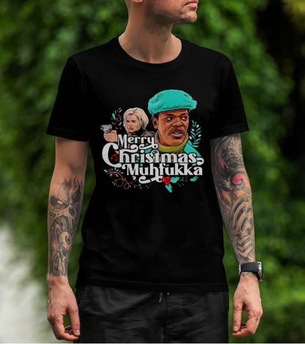 Merry Christmas Muhfukka Movie Character Holiday T-Shirt