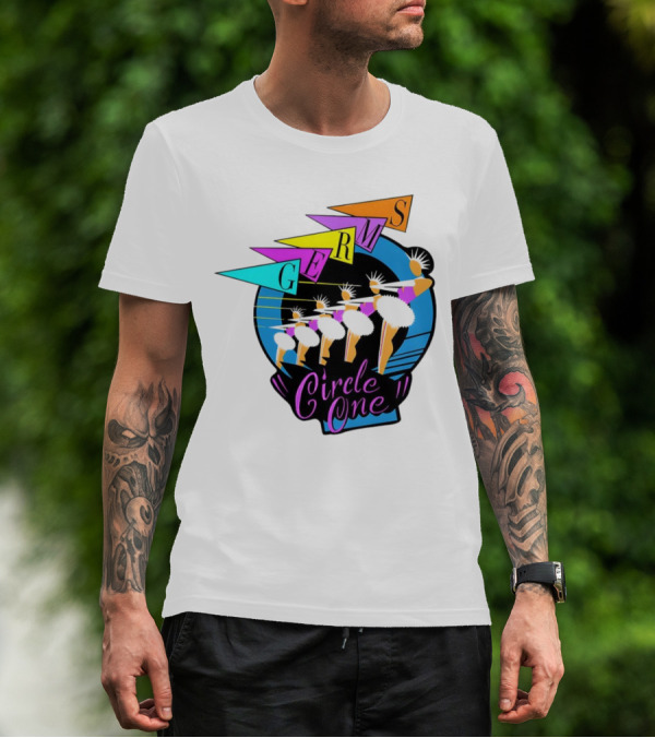 Germs Circle One Ballerina Silhouette Retro T-Shirt