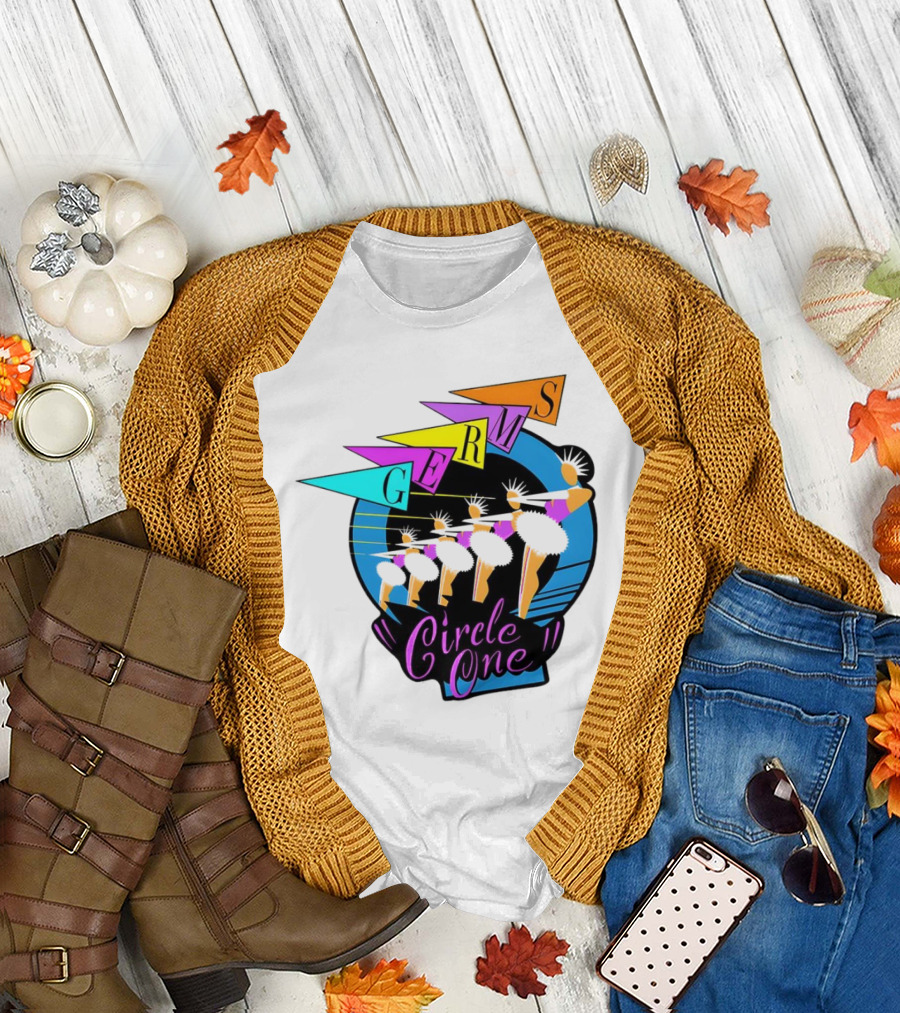 Germs Circle One Ballerina Silhouette Retro T-Shirt