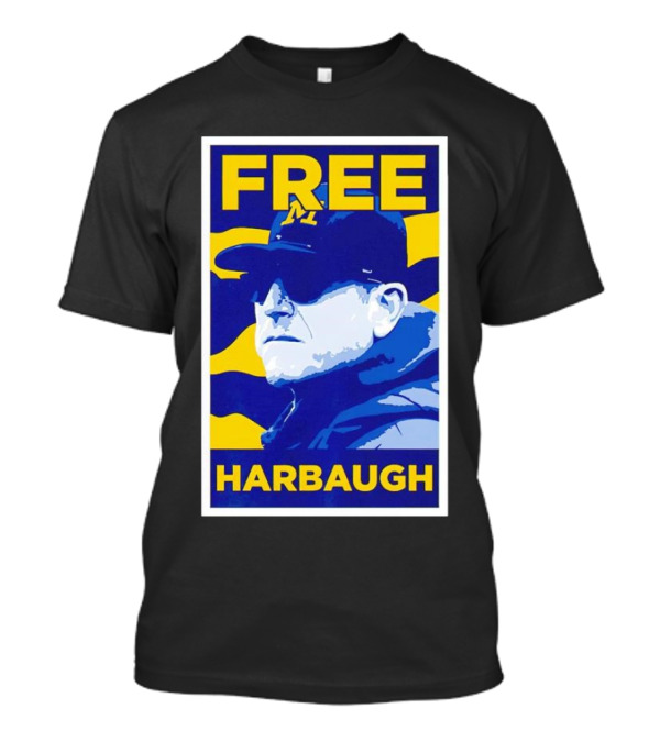 Free Harbaugh Michigan Wolverines Coach Insider T-Shirt