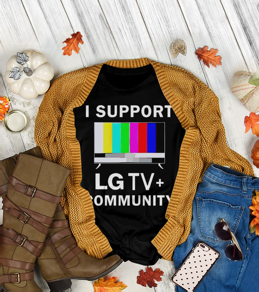 I Support LG TV+ Community Color Bars Display T-Shirt