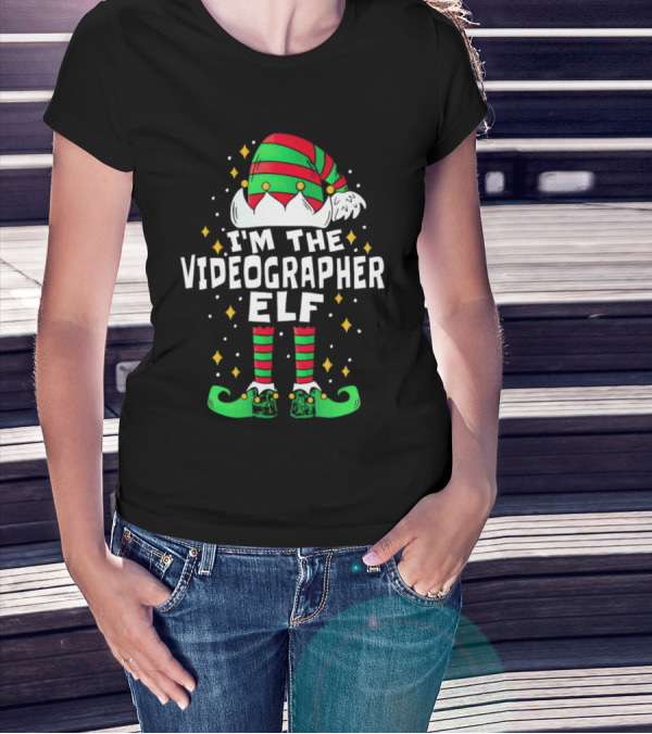 I'm The Videographer Elf Christmas Holiday Costume T-Shirt