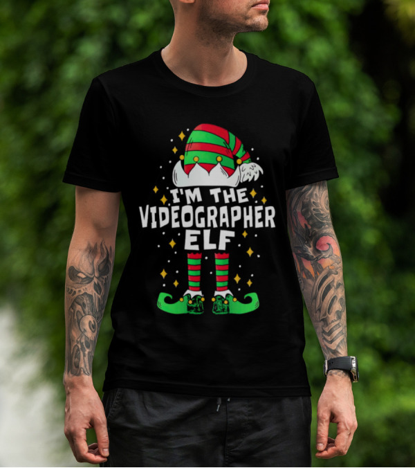 I'm The Videographer Elf Christmas Holiday Costume T-Shirt