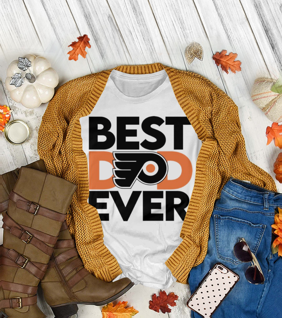 Philadelphia Flyers Logo Best Dad Ever NHL T-Shirt