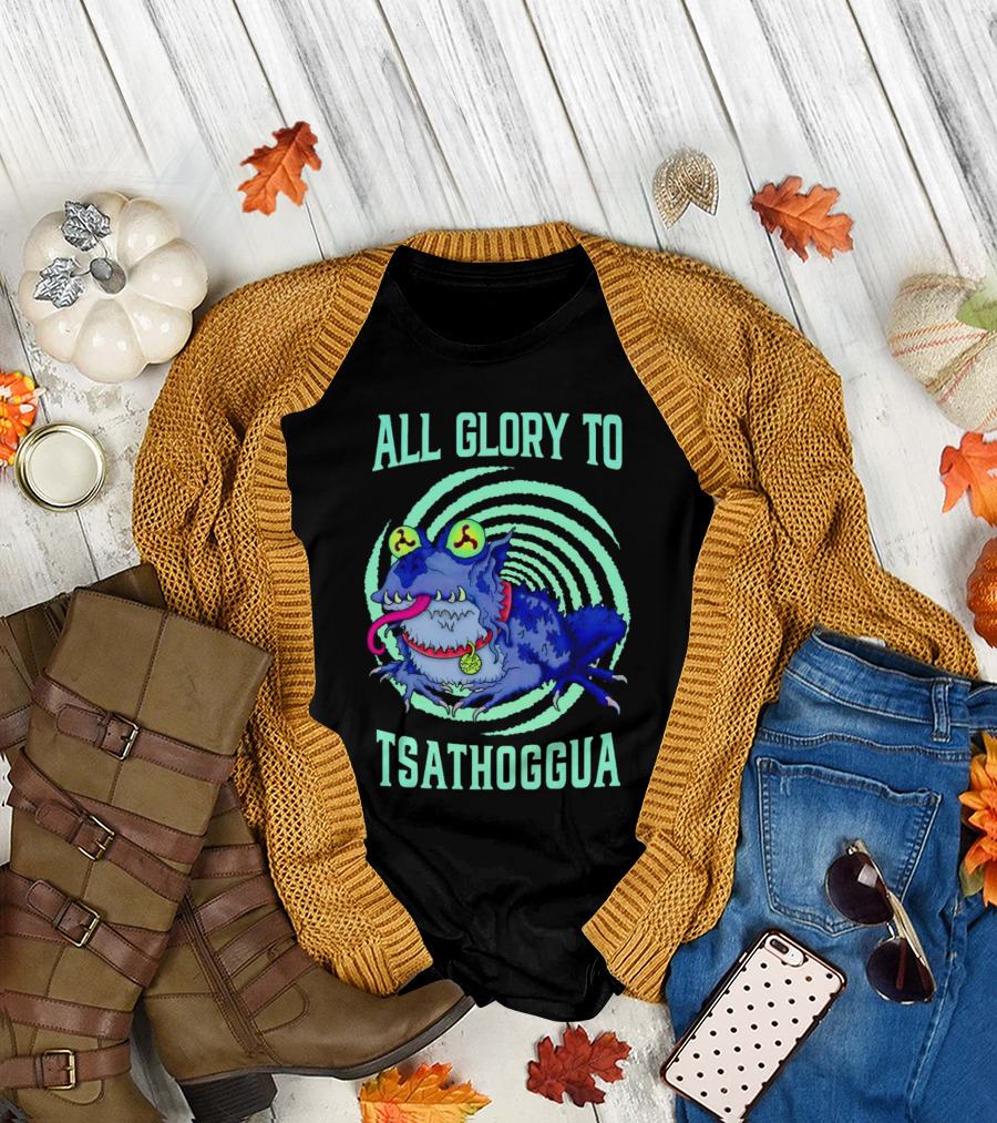 All Glory To Tsathoggua Spiral Eyed Creature T-Shirt