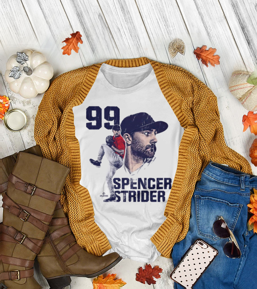 Spencer Strider 99 Atlanta Braves Vintage Players T-Shirt