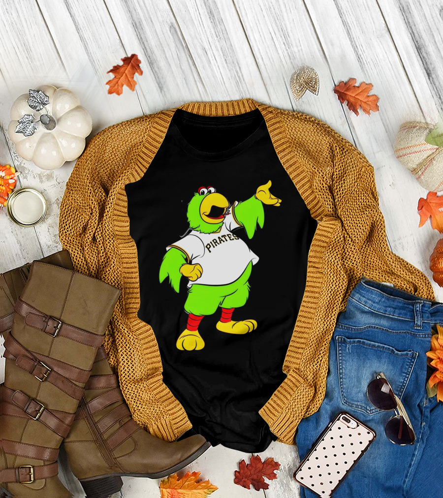 Pittsburgh Pirates Parrot Mascot Cheerful T-Shirt