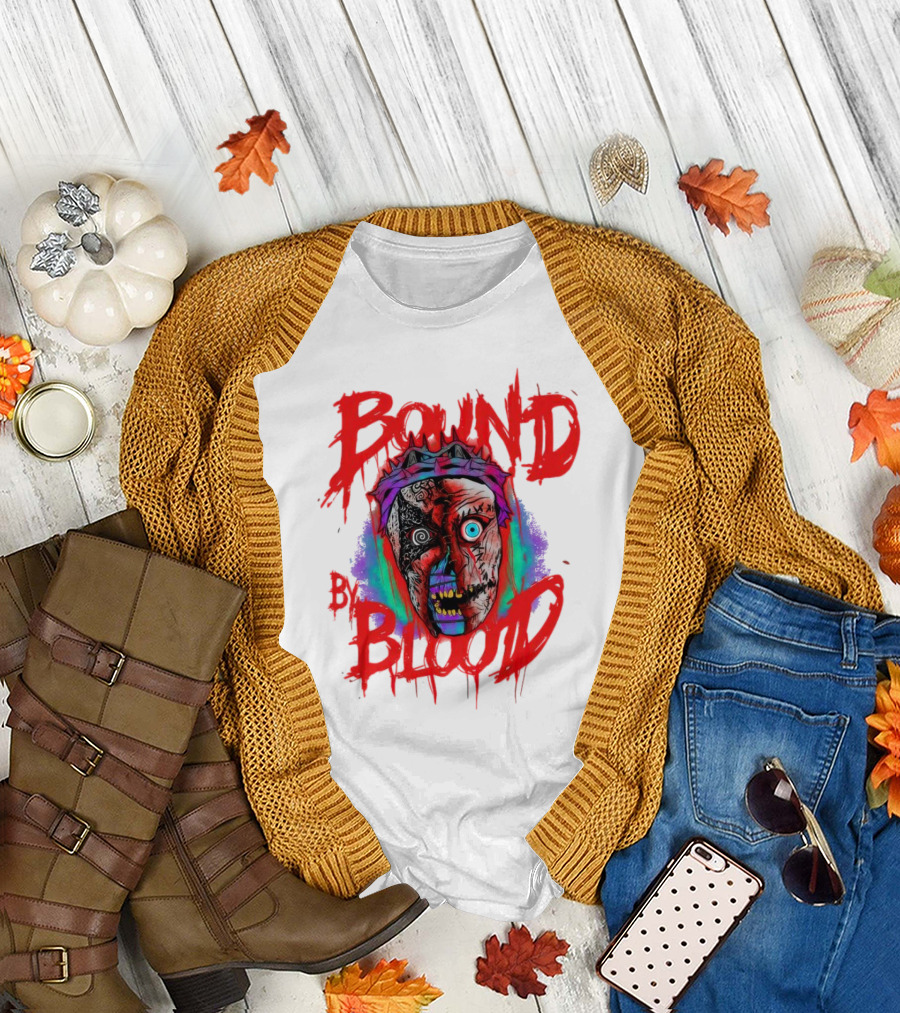 Bound by Blood Horror Mask Horror Clown T-Shirt