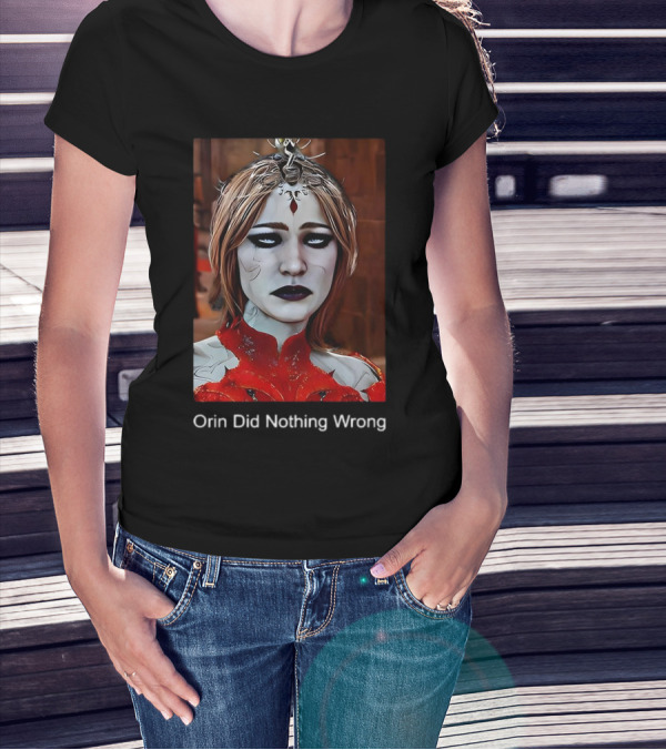 Orin Did Nothing Wrong Mysterious Woman With Dark Makeup And Red T-Shirt